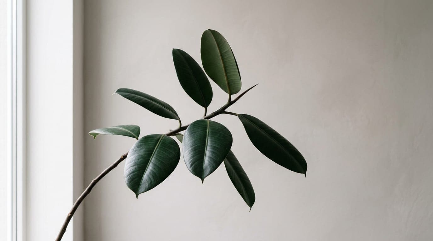 Minimalist botanical leaf